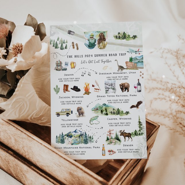 Convites Montanhas de acampamento - Viagem de Verão (Criador carregado)