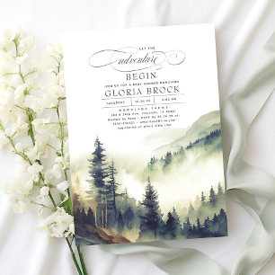 Convites Montanhas Deixam A Aventura Começar O Chá de frald