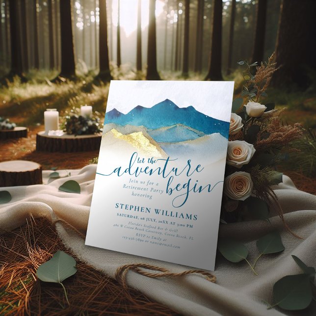 Convites Montanhas Douradas Deixam A Aventura Começar A Apo (Criador carregado)