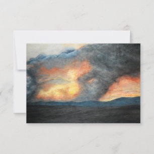 Convites montanhas em chamas (aquarela)
