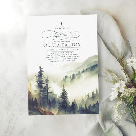 Convites Montanhas Floresta Negra Paisagem Noite Batismo