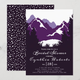 Convites Montanhas roxas, coníferas chá de panela de casame