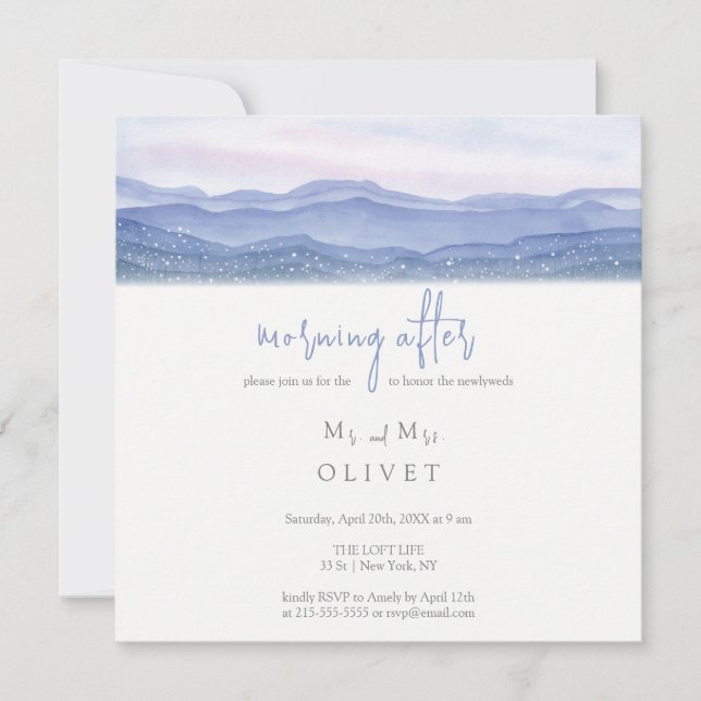 Convites Montanhas Roxas Manhã Após (Frente)