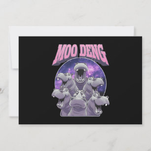 CONVITES MOO-DENG O FAMOSO HIPOPÓTAMO ANÃO BEBÊ MOODENG