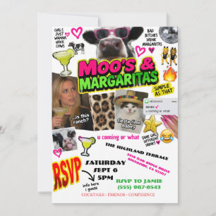 Convites Moo Moos e Margaritas