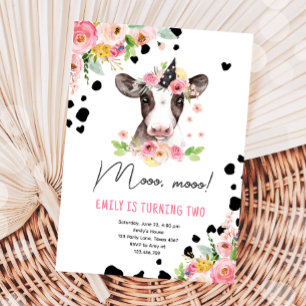 Convites Moo Vinha Fazenda Animais Segunda Festa de anivers