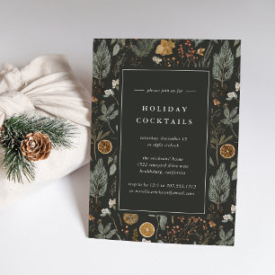 Convites Moody Botanay Holiday Cocktail Party
