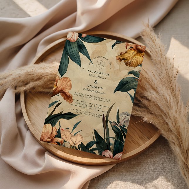 Convites Moody Copper Botanical Wedding (Criador carregado)