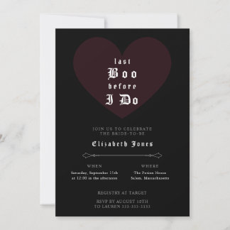 Convites Moody Gothic Bridal Shower Invitation