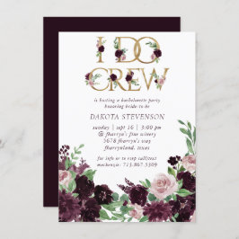 Convites Moody Passion | Floral Roxo Dramático I Do Crew