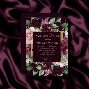 Convites Moody Passion   Janto Dramático de Ensaio em Roxo