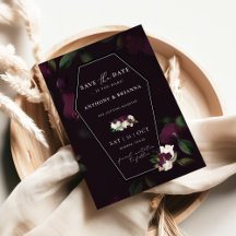 Moody Purple Bloom Coffin Salve a data Casamento