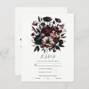 Convites Moody Rustic Garden Florals Bohemian Casamento RSV