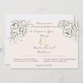 Convites Moody Smoked Dourado Ampersand