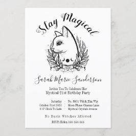 Convites Moonfase do Dia das Bruxas Místico de aniversário 