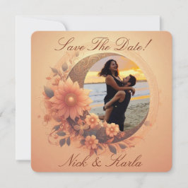 Convites Moonflower Save The Date Photo Announ