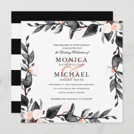 Convites Moonlight Bloom | Casamento botânico moderno