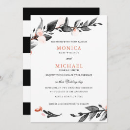 Convites Moonlight Bloom | Casamento botânico moderno