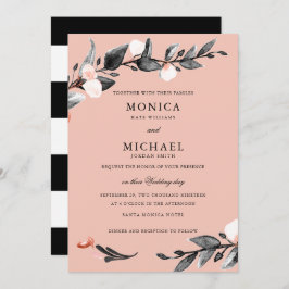 Convites Moonlight Bloom | Casamento botânico moderno