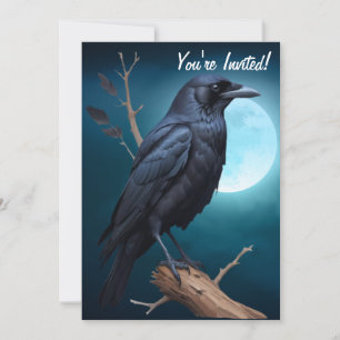 Convites Moonlight Raven Halloween