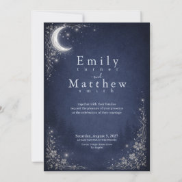 Convites Moonlit Grove Celestial Woodland Wedding