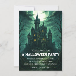 Convites Moonlit Haunted Castle Halloween