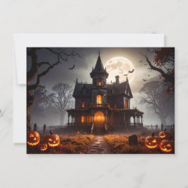 Convites Moonlit Mansion Halloween Party