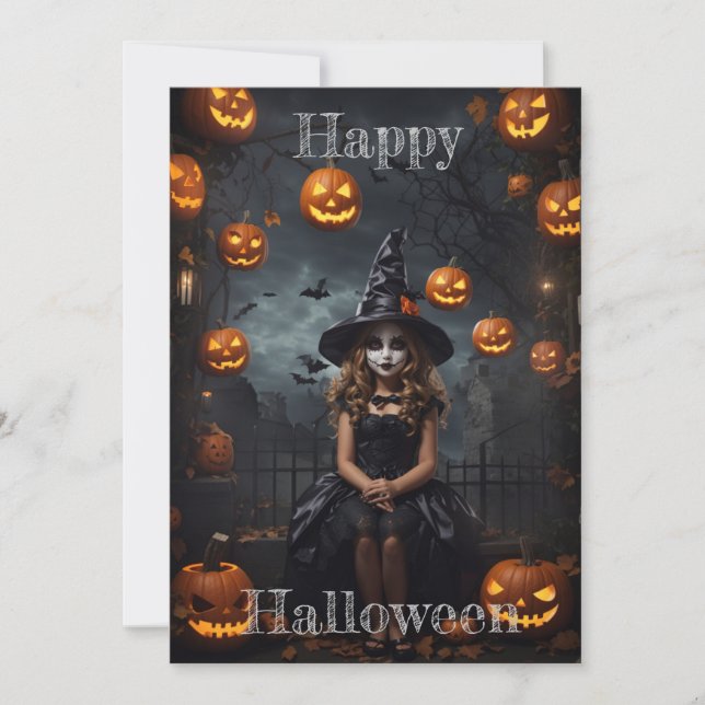 Convites Moonlit Mascarada: Um Caso De Halloween Encantador (Frente)