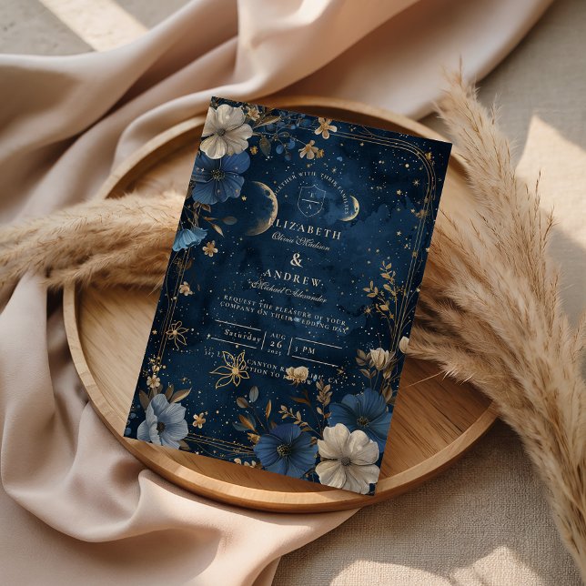 Convites Moonlit Starflower Wedding (Criador carregado)