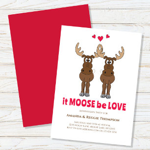 Convites Moose Whimsical Cuja Festa de Aniversário