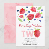 Morango Amorango Berry Doce Segundo Aniversário