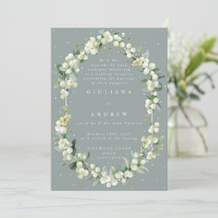 Convites Morango de Neve Verde+apenas Recepção de casamento