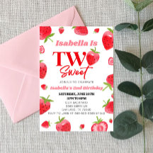 Morango Dois Doce Festa Vermelha Rosa, segundo ani