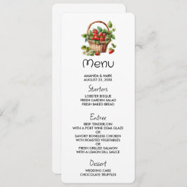 Convites Morangos frescos em uma cesta de Wicker