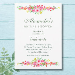 Convites Morangos Rosa Esbranquiçados e Chá de panela de Pe