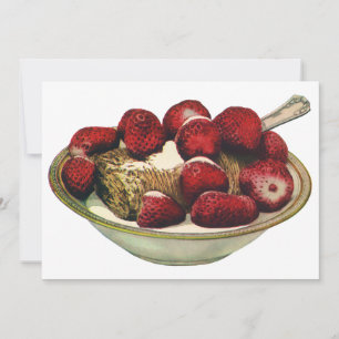 Convites Morangos saudáveis do cereal de pequeno almoço d