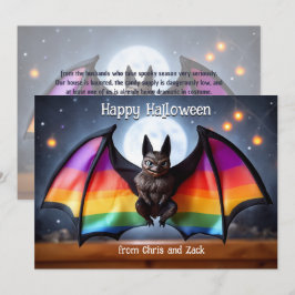 Convites 🎃🌈Morcego da Lua Arco-íris LGBT