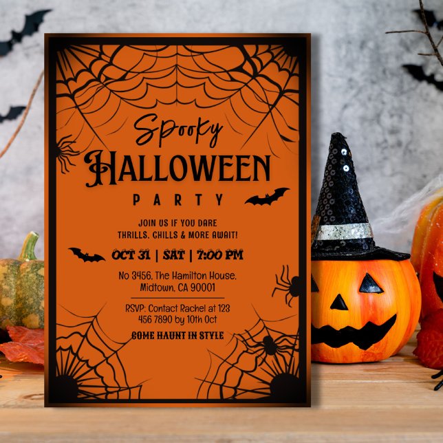 Convites Morcegos de aranha-do-mato-laranja (Criador carregado)