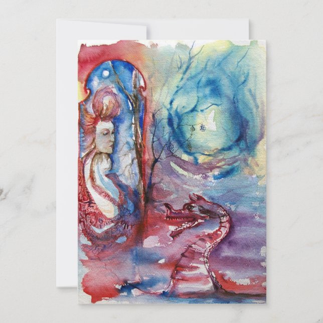 Convites MORGANA , rosa azul (Frente)