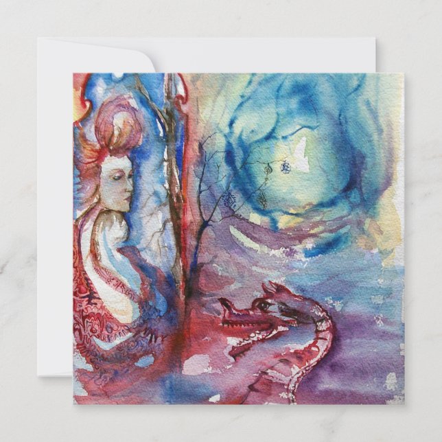 Convites MORGANA , rosa azul (Frente)