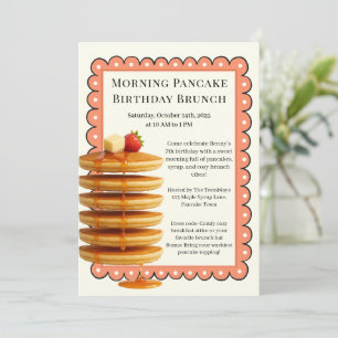 Convites Morning Pancake Birthday Brunch   Cozy Weekend