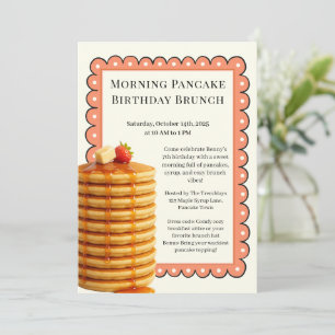Convites Morning Pancake Birthday Brunch   Cozy Weekend