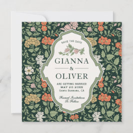 Convites Morris Floral Garden Weding The Date Card