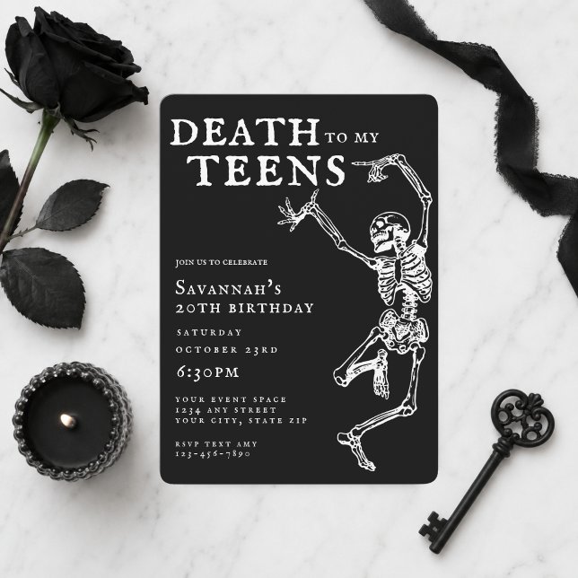 Convites Morte à Minha Adolescência Tendências Góticas 20º  (Criador carregado)