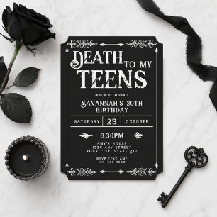 Convites Morte à Minha Adolescência Tendências Góticas 20º