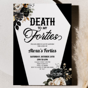 Convites Morte à minha quarenta Festa de aniversário Floral