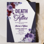 Convites Morte às minhas Anos 50 Floral 60ª Festa de aniver<br><div class="desc">Esta é uma morte para os meus Anos 50 Floral 60º Convite de aniversário!</div>