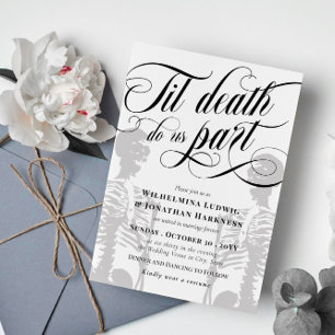 Convites Morte Branca Nos Faz Parte Casamento De Esqueleto