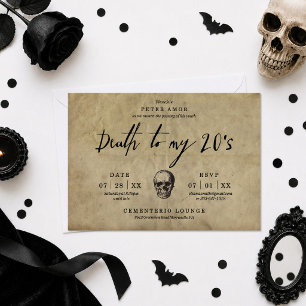 Convites Morte para a minha festa dos 20 anos