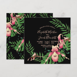 Convites Morte Rosa da Orquestra Slipper sobre Casamento Ne